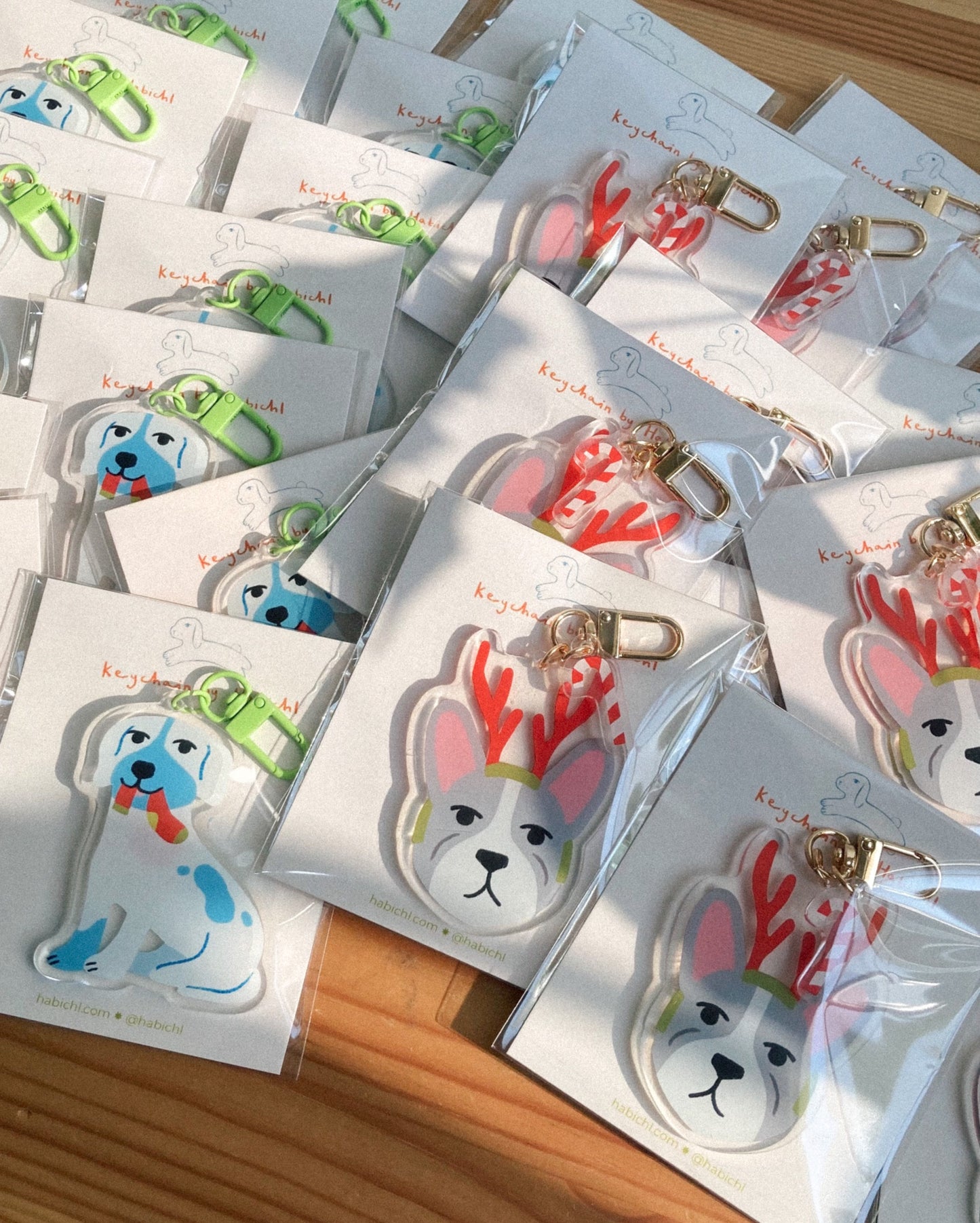 Grumpy Reindeer Frenchie Keychain