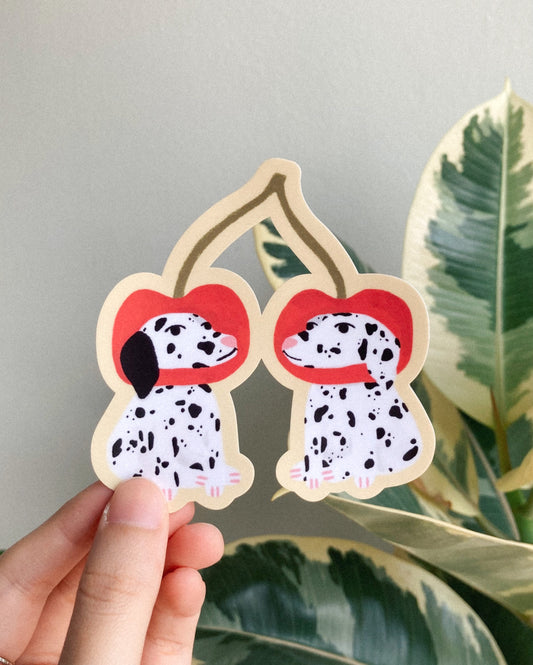 Dalmatian Besties Cherry Sticker