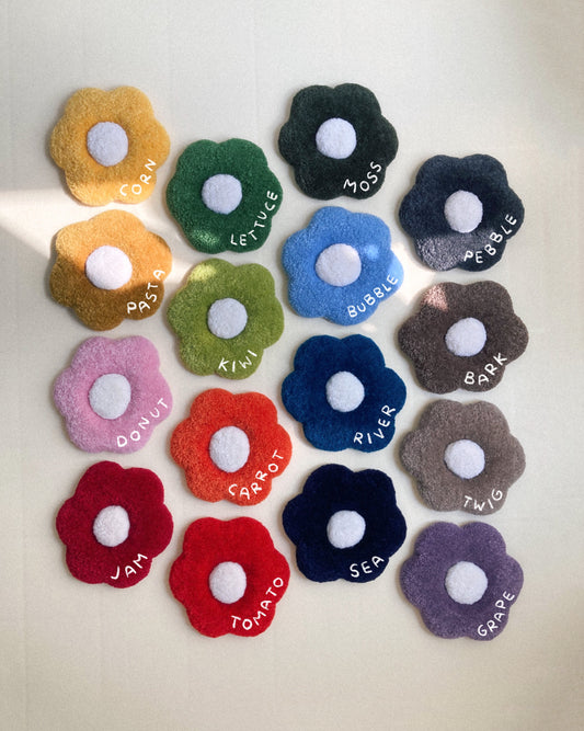 Chonky Wool Flower Coasters