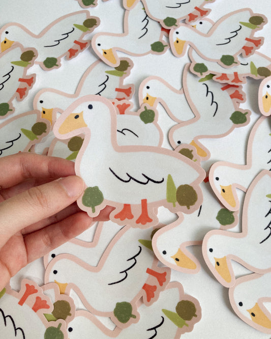 Giant Duck Little Trees Sticker