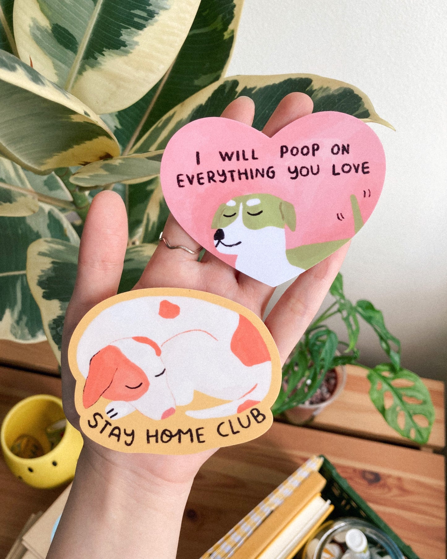 Stay Home Club Dog Sticker